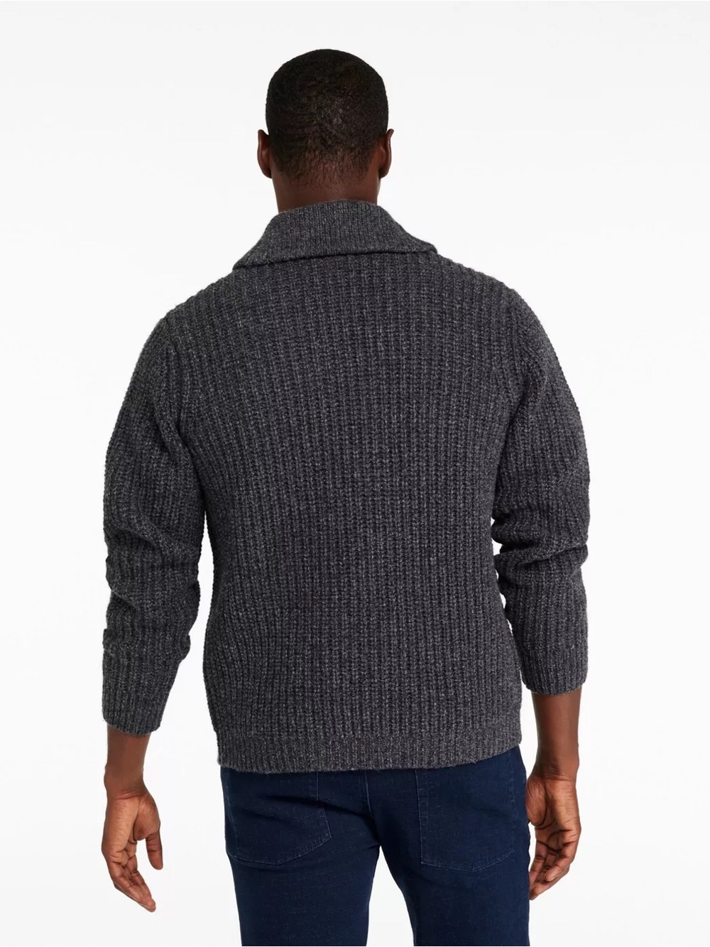 L.L.Bean Classic Ragg Wool Men's Fall Cardigan - Picture 9 of 10